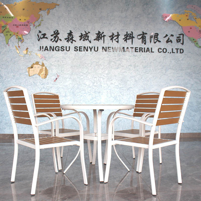 Lignum Plastic Compositum Aluminium Frame Garden Outdoor WPC Table Set